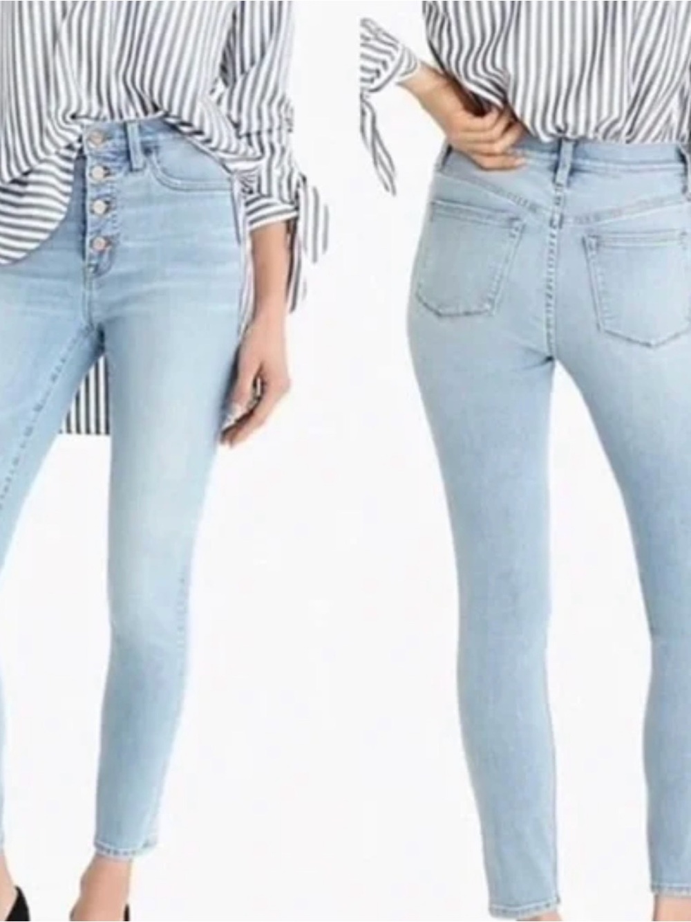 J. Crew Light Blue High-Rise Skinny Jeans